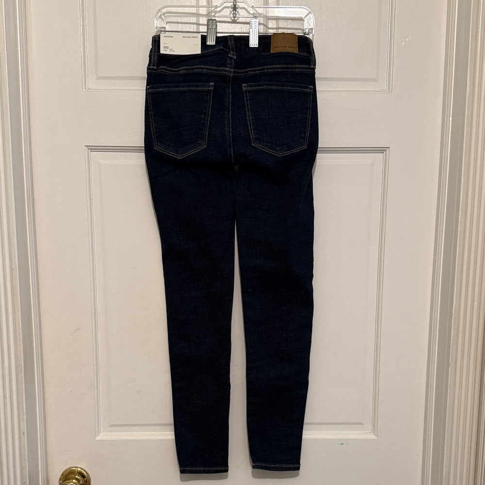 NWT American Eagle Next Level Stretch Jegging Shorts – Size 000 Shor – Dark Blue - Picture 5 of 7